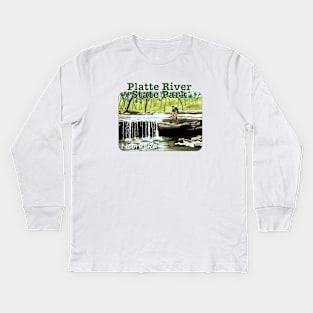 Platte River State Park, Nebraska Kids Long Sleeve T-Shirt